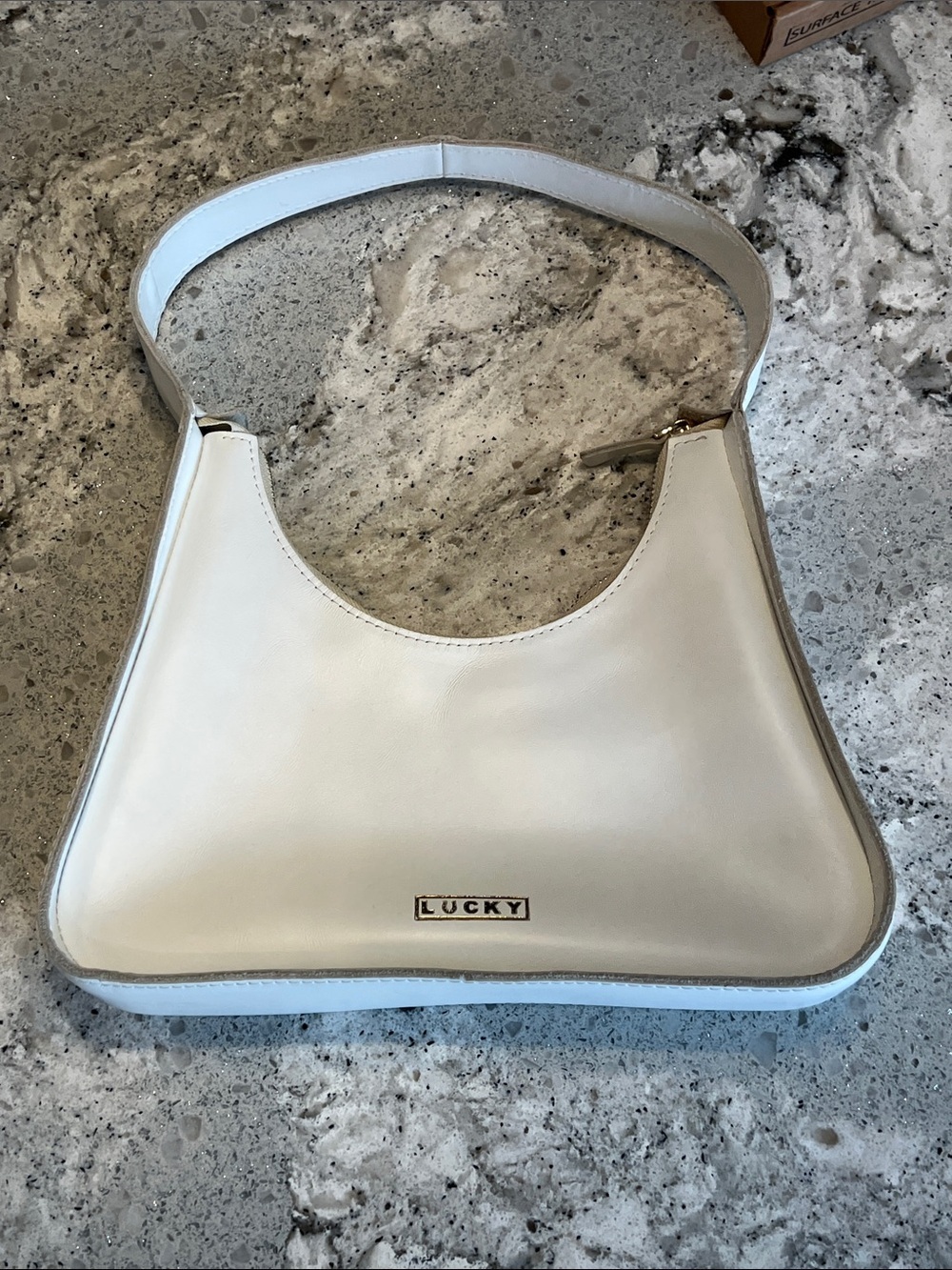 Lucky Brand White Crescent Hobo Shoulder Bag - Excellent Condition!